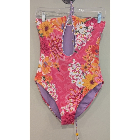 NWT Agua Bendita X Revolve Jamie One Piece In Hazel Fuschia Medium - Picture 2 of 10